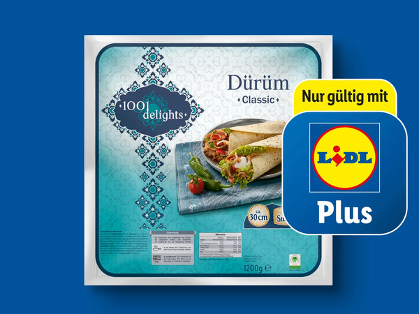 Bild 1 von 1001 delights Dürüm Fladenbrot, 
         1,2 kg