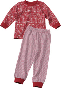 ALANA Schlafanzug mit Zwergen- und Blätter-Muster, rot, Gr. 98
