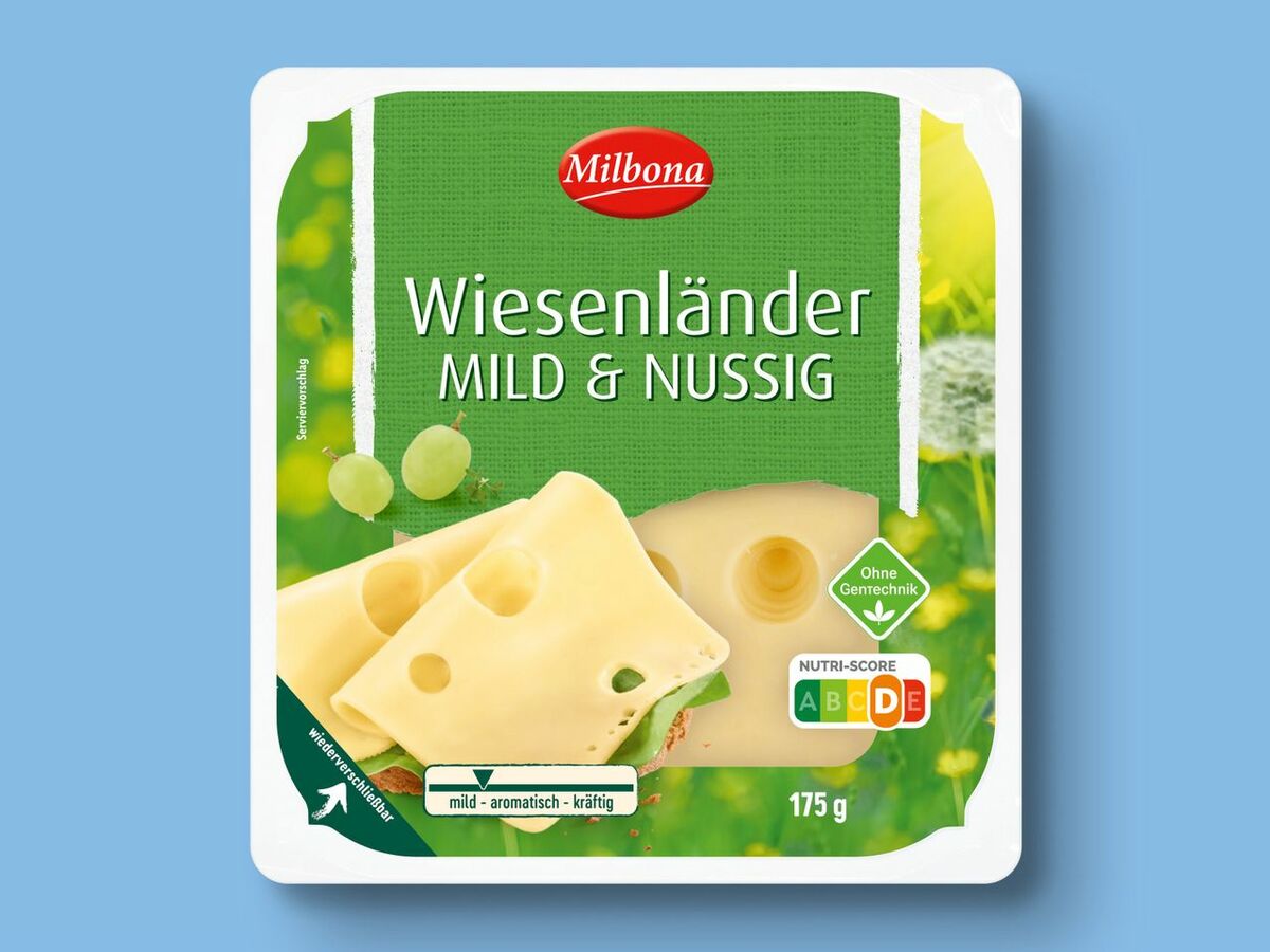 Bild 1 von Milbona Wiesenländer Käsescheiben, 
         175 g