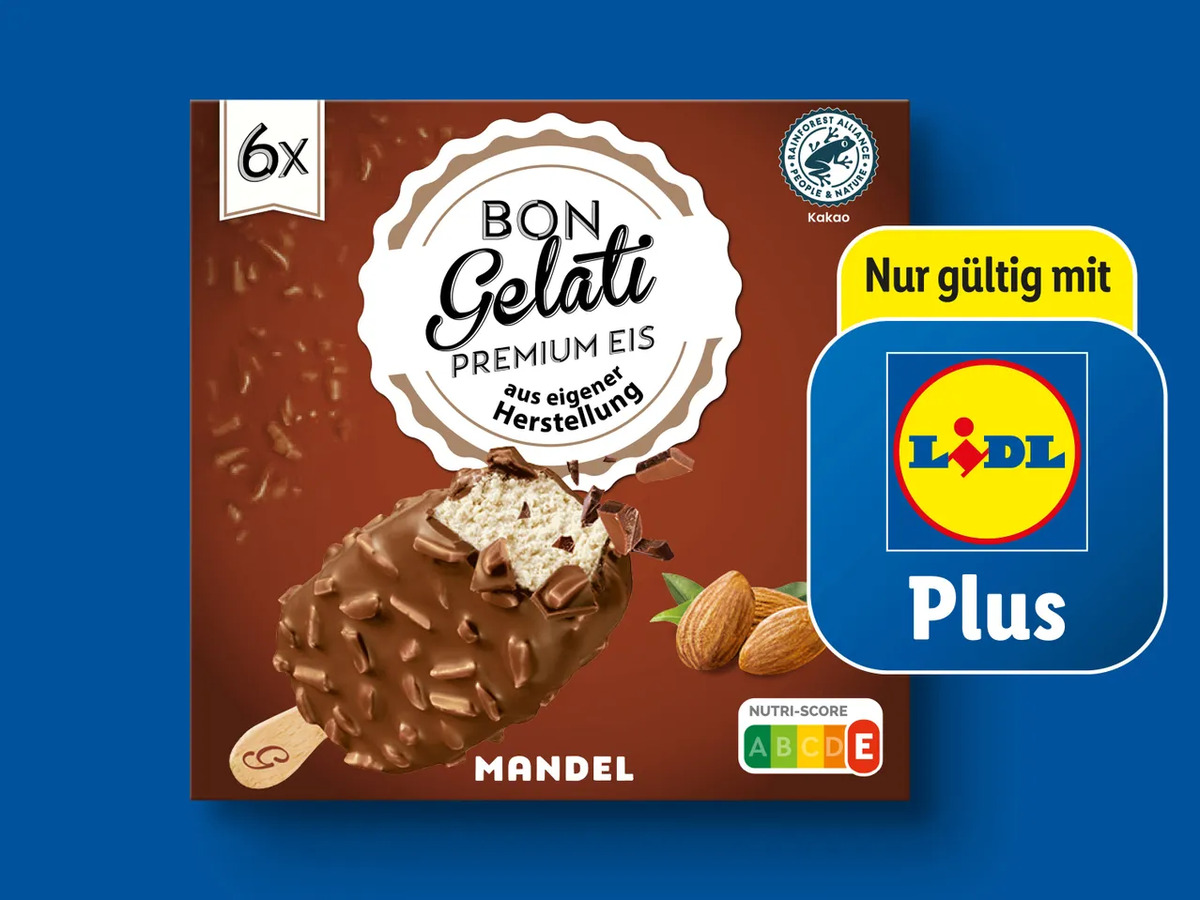 Bild 1 von Bon Gelati Stieleis Mandel, 
         6x 120 ml