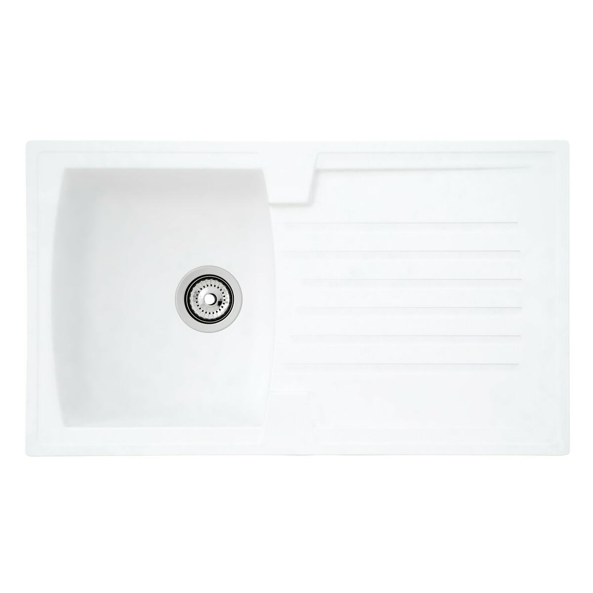 Bild 1 von Respekta Mineralite Einbauspüle Boston 86x50 cm - Weiß