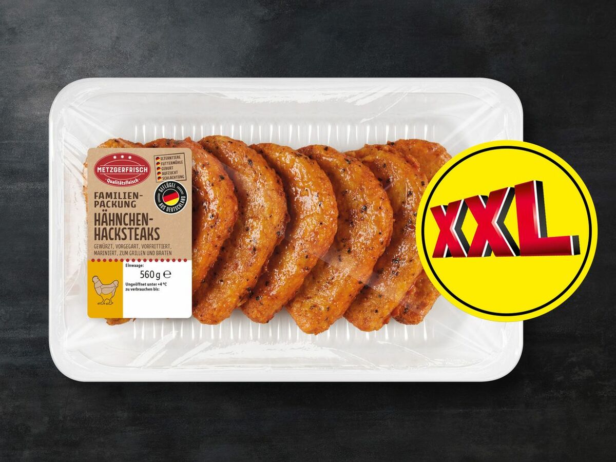 Bild 1 von Metzgerfrisch Hähnchen-Hacksteaks XXL, 
         560 g