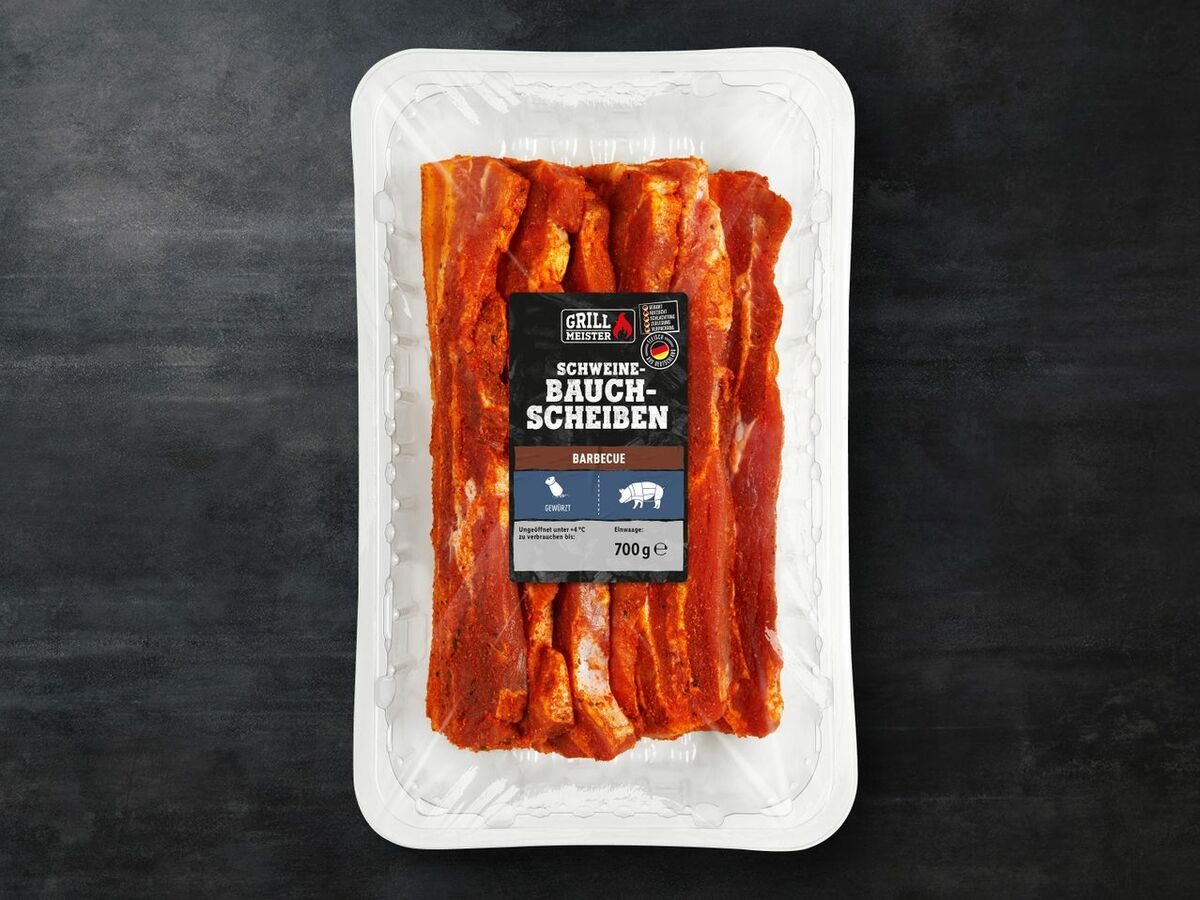 Bild 1 von Grillmeister Schweine-Bauchscheiben, 
         700 g