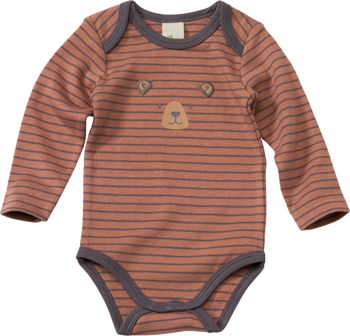 Bild 1 von ALANA Langarmbody mit Bären-Motiv, braun, Gr. 62/68