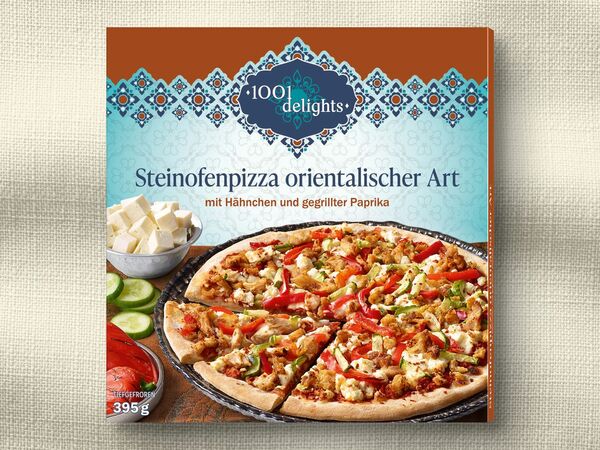 Bild 1 von 1001 delights Steinofenpizza orientalischer Art, 
         395 g