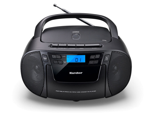 Bild 1 von Karcher RR 5045 tragbares Radio mit CD-Player, Kassettenplayer, UKW Radio, USB / AUX-In