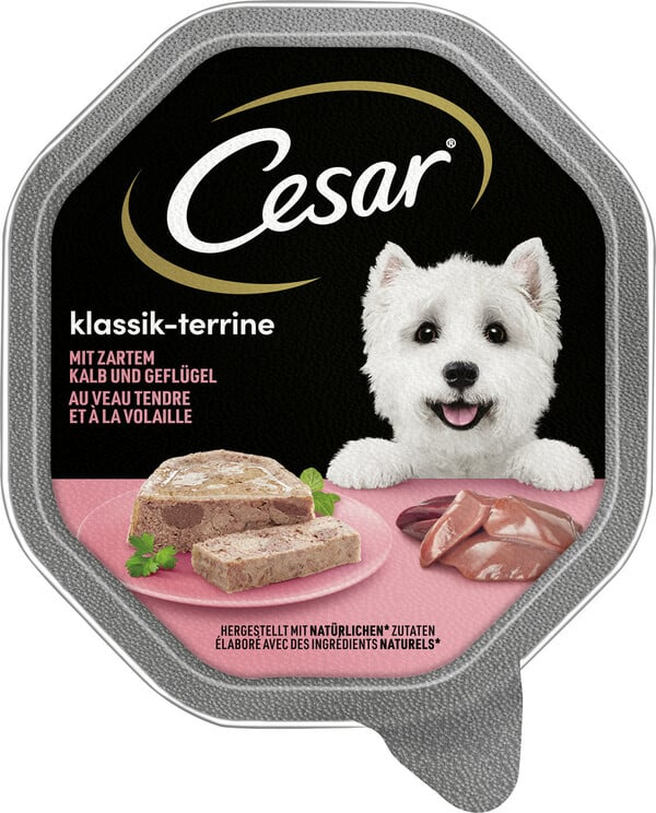 Bild 1 von Cesar Klassiker mit Kalb und Geflügel Hundefutter nass 150G