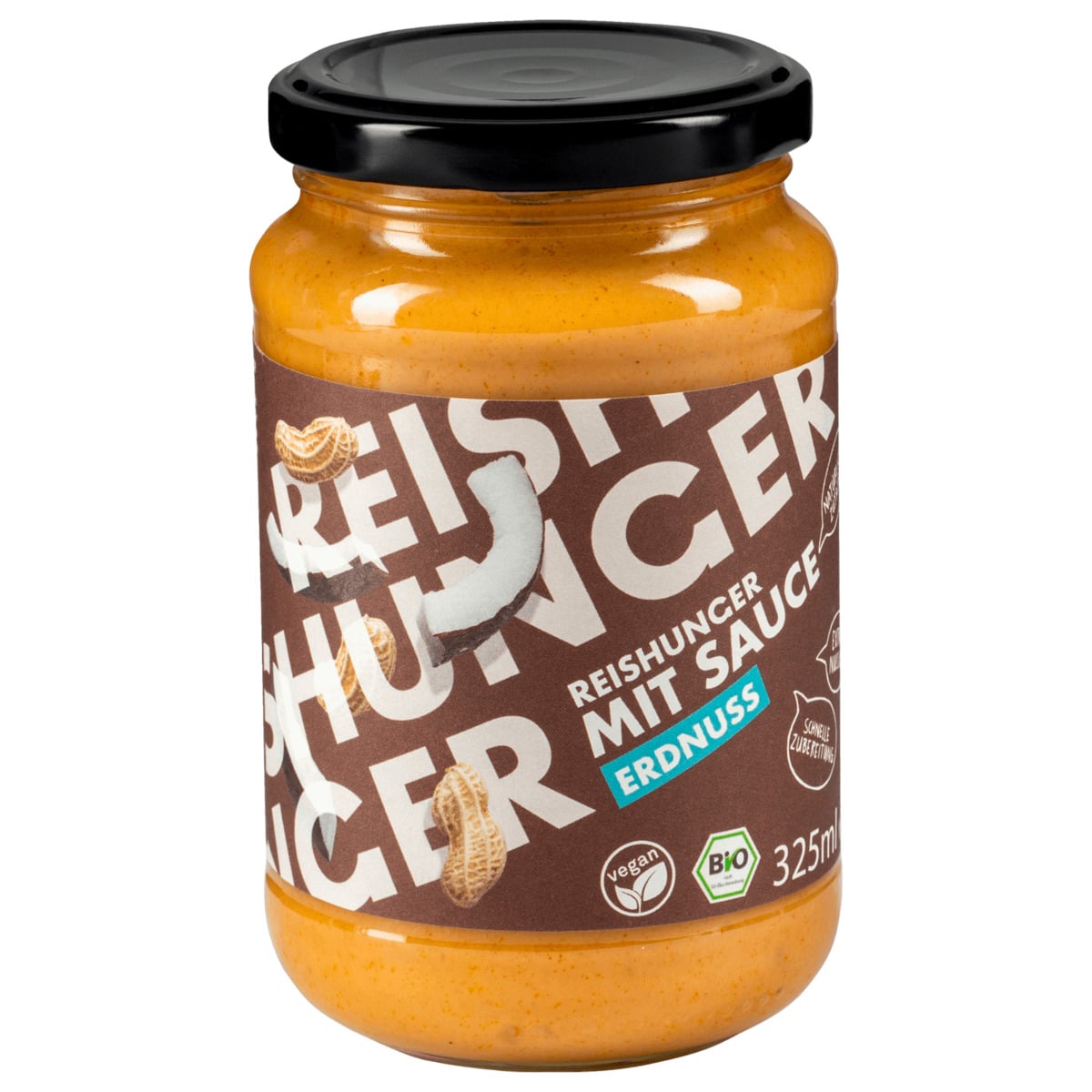 Bild 1 von Reishunger mit Sauce Bio Erdnuss-Sauce vegan 325ml