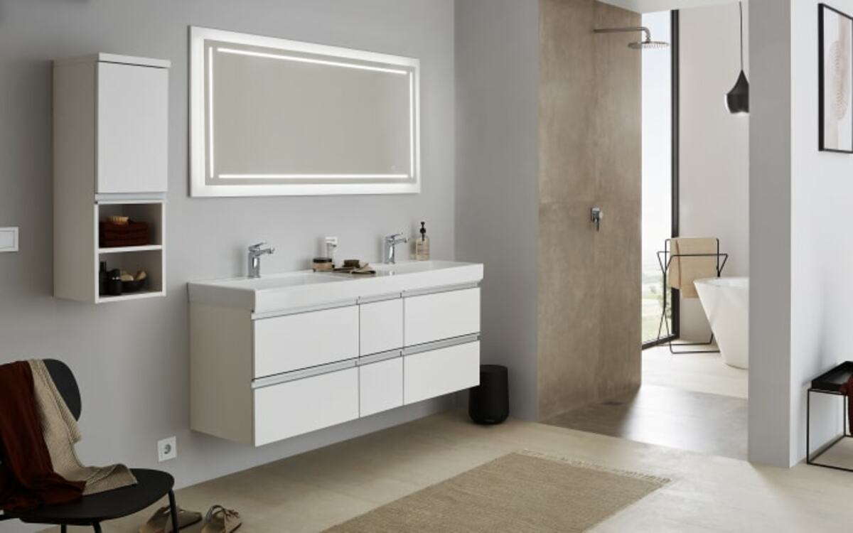 Bild 2 von LED-Flächenspiegel c!puro, weiß, 150 x 74 cm