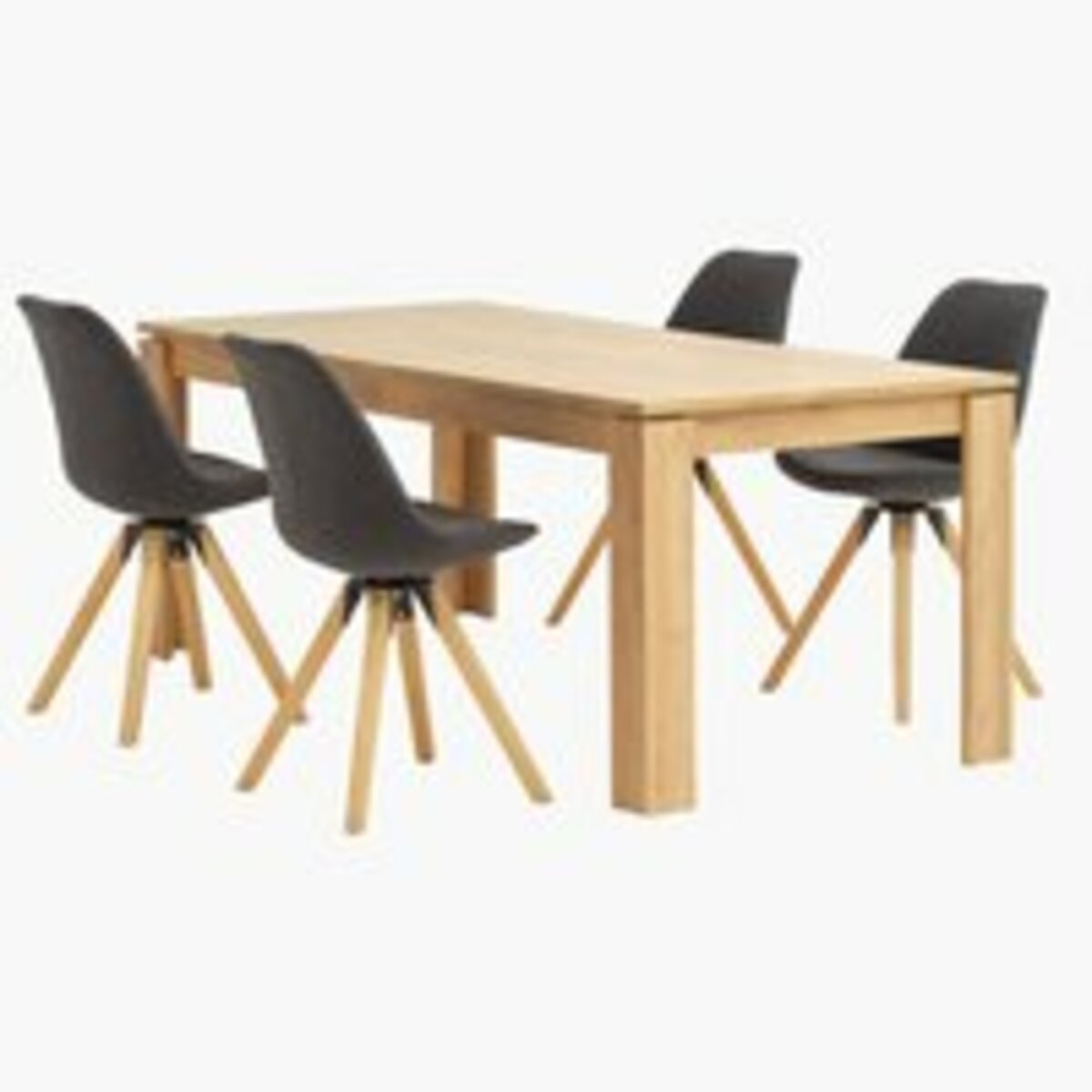 Bild 1 von LINTRUP L190/280 Tisch eiche + 4 DREJHUS Stühle anthrazit