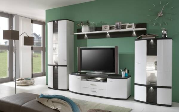 Bild 1 von Ideal-Möbel - Wohnwand Cabana, weiß, graphit