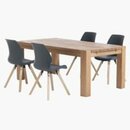 Bild 1 von OLLERUP L200 Tisch Eiche + 4 BOGENSE Stühle grau