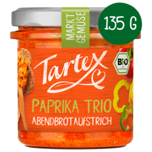 Tartex Bio Brotaufstrich Paprika Trio 135g