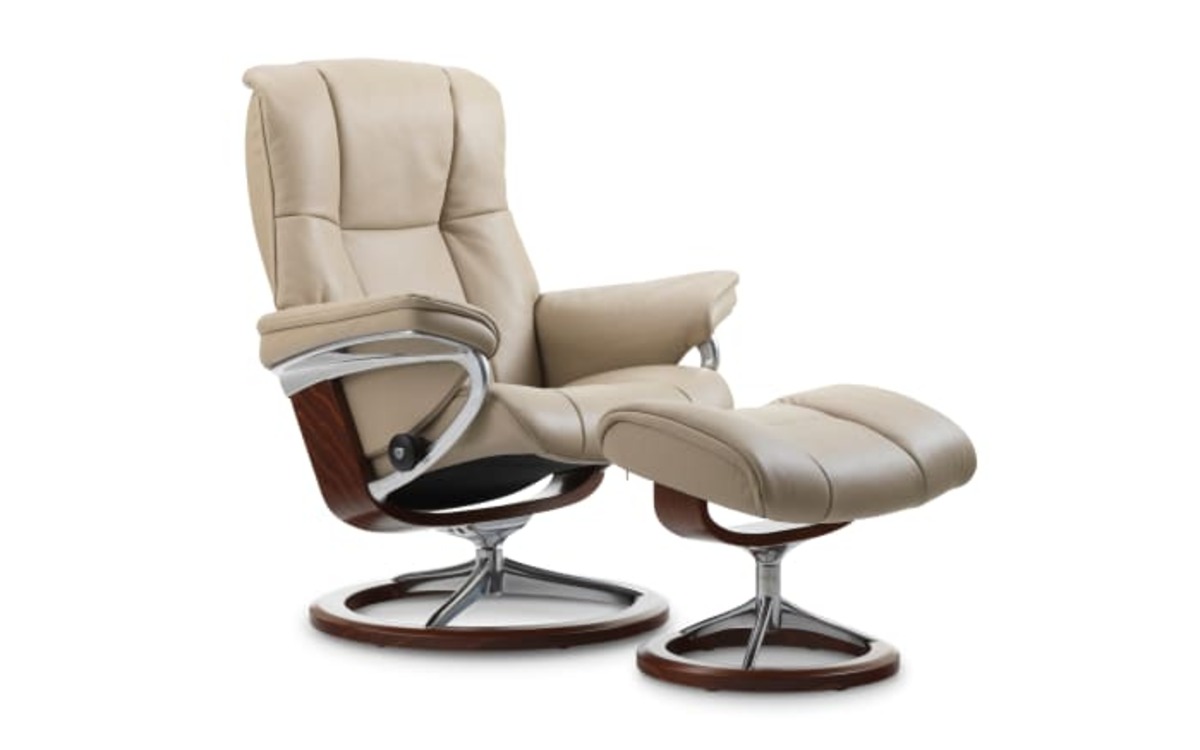 Bild 1 von Stressless - Leder Ruhesessel Mayfair (M), Cori vanilla, Signature brown Gestell