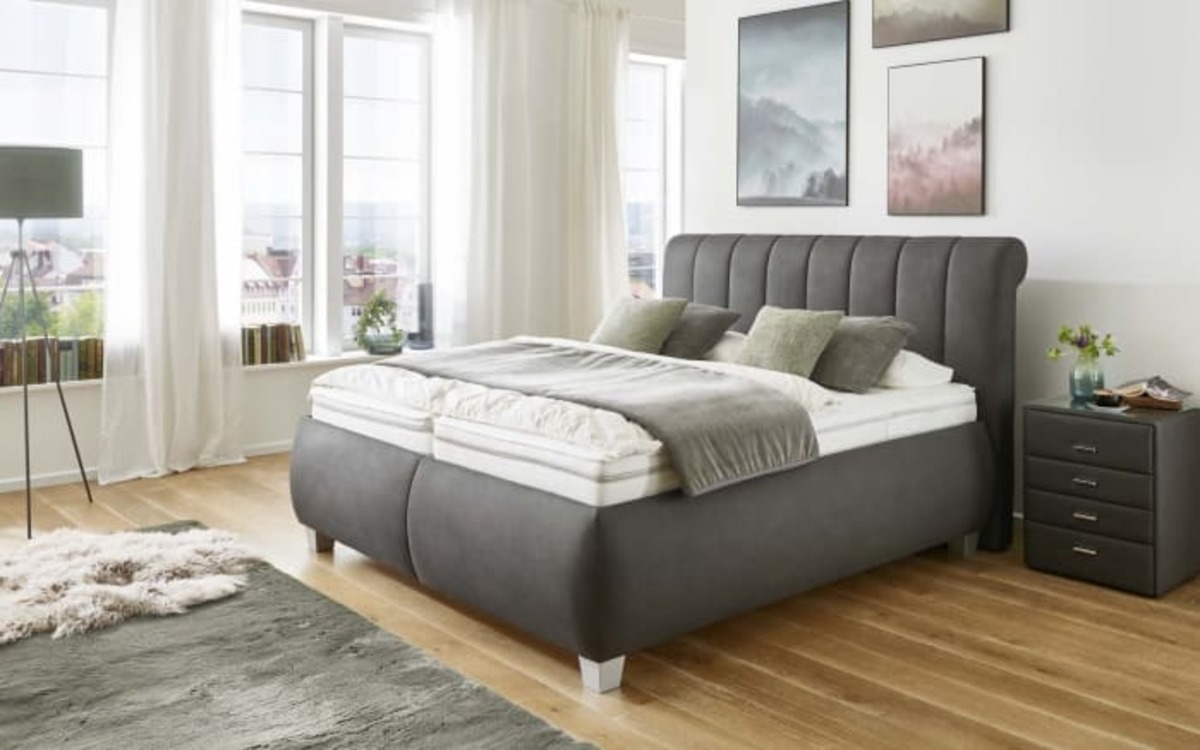 Bild 1 von Polsterbett OC-PB2004, anthrazit, 180 x 200 cm