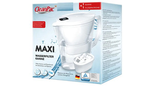 CleanPac Maxi Wasserfilterkanne - 1 Kanne + 1 Filterpatrone