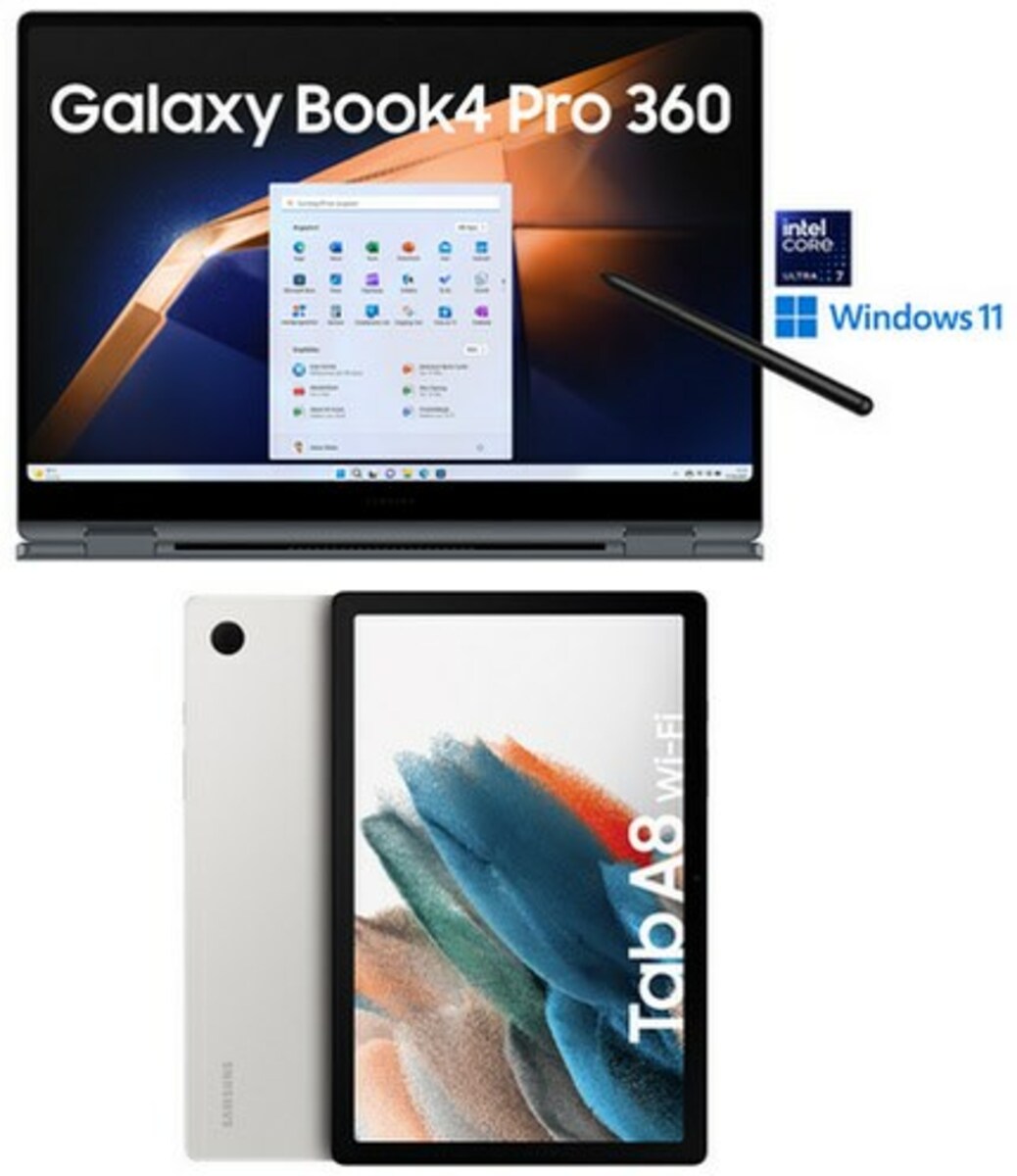 Bild 1 von Galaxy Book4 Pro 360 NP960QGK-KG2DE 40,62 cm (16") 2 in 1 Convertible-Notebook moonstone gray inkl.