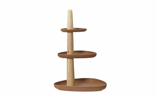 Bild 1 von Etagere 3-stöckig, terrabraun, Bambusfaser, 30 cm
