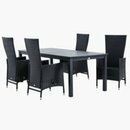 Bild 1 von MOSS L214/315 Tisch grau + 4 SKIVE Stuhl schwarz