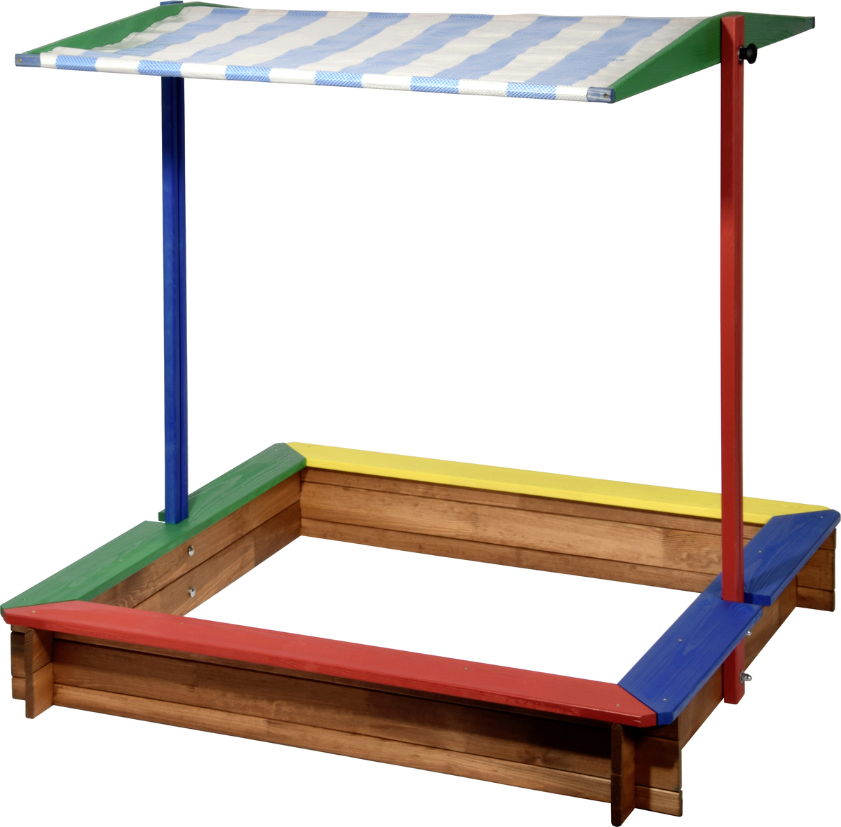 Bild 1 von Dobar Sandkasten farbig mit Dach 120 x 120 x 120 cm