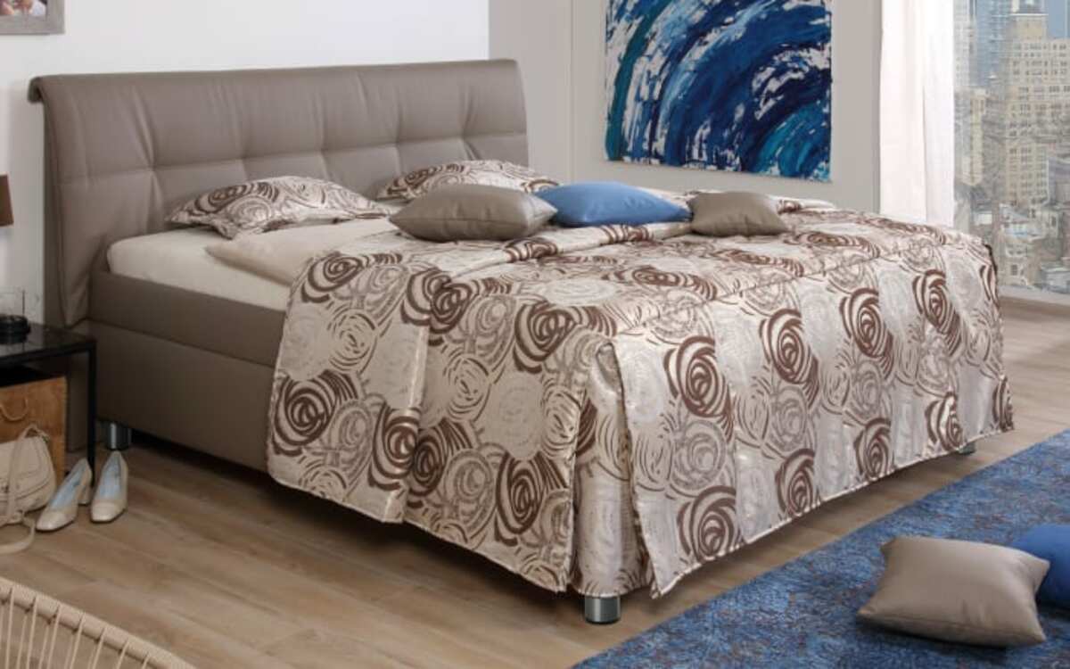 Bild 1 von Vito - Motor-Polsterbett Gala 4049, beige, 180 x 200 cm, mit Tagesdecke