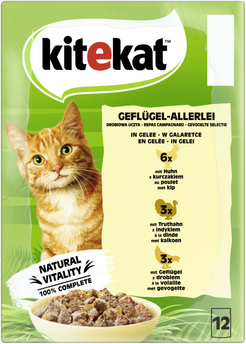 Bild 1 von Kitekat Geflügel-Allerlei in Gelee 12x 85G
