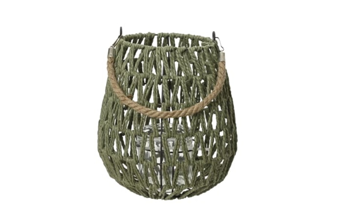 Bild 1 von Laterne, Jute, grün, 24 cm