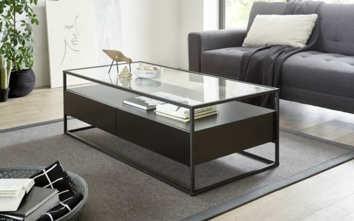Bild 4 von MCA furniture - Couchtisch Evora, schwarz, inkl. Schubkästen