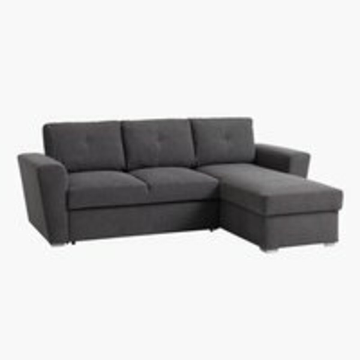 Bild 1 von Schlafsofa Chaiselongue VEJLBY Stoff dunkelgrau