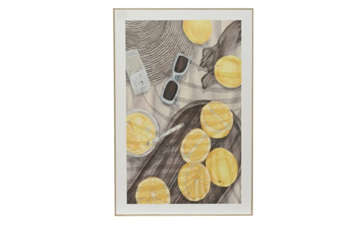 Bild 1 von Gemälde, gelb mit anderen Farben, 40 x 60 x 2,5 cm