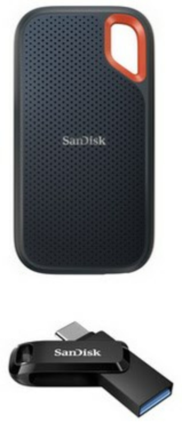 Bild 1 von Extreme Portable SSD V2 (1TB) Extern inkl. Ultra Dual Drive Go Type-C (64GB)