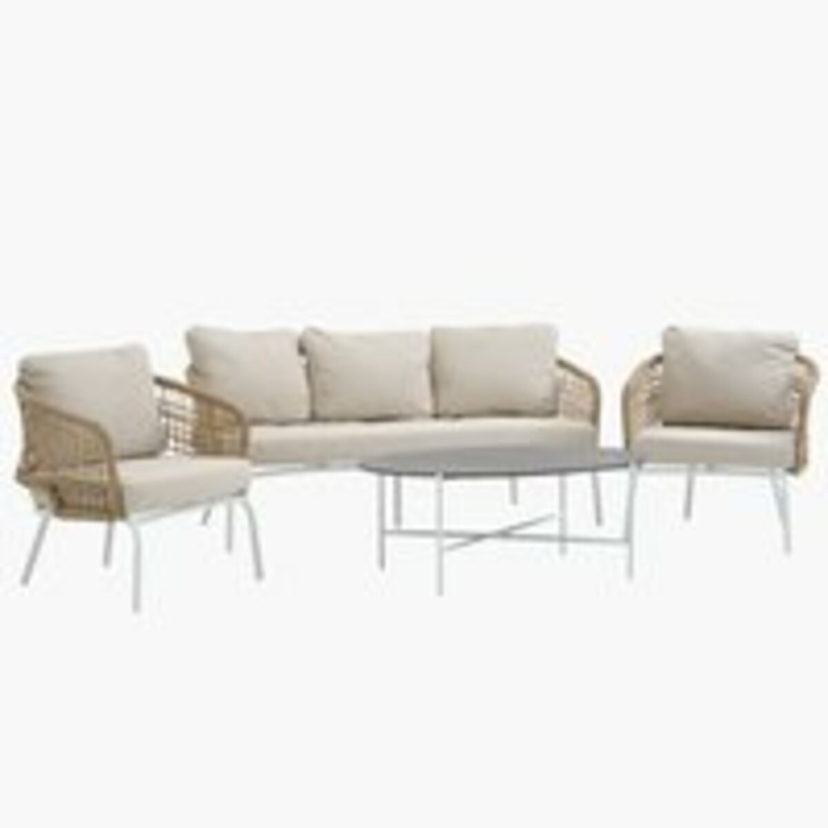 Bild 1 von Lounge-Set DYVIG 5 Personen schnelltrocknend weiß