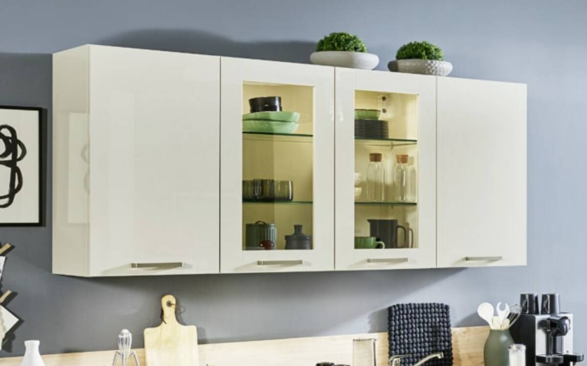 Bild 2 von Impressa - Einbauküche Perfect brillant, creme magnolie Hochglanz, inkl. Blaupunkt Elektrogeräte