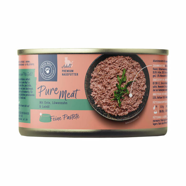 Bild 1 von Pets Deli Nassfutter Adult Pure Meat mit Ente, Löwenzahn & Leinöl