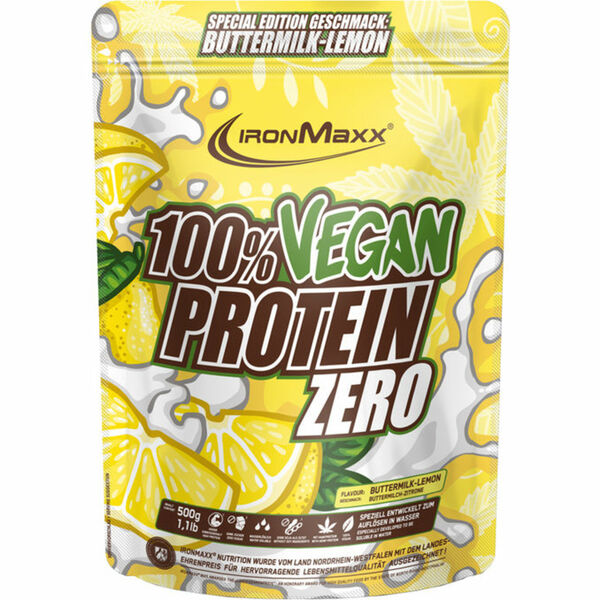 Bild 1 von IronMaxx 100% Vegan Protein Zero Buttermilk Lemon