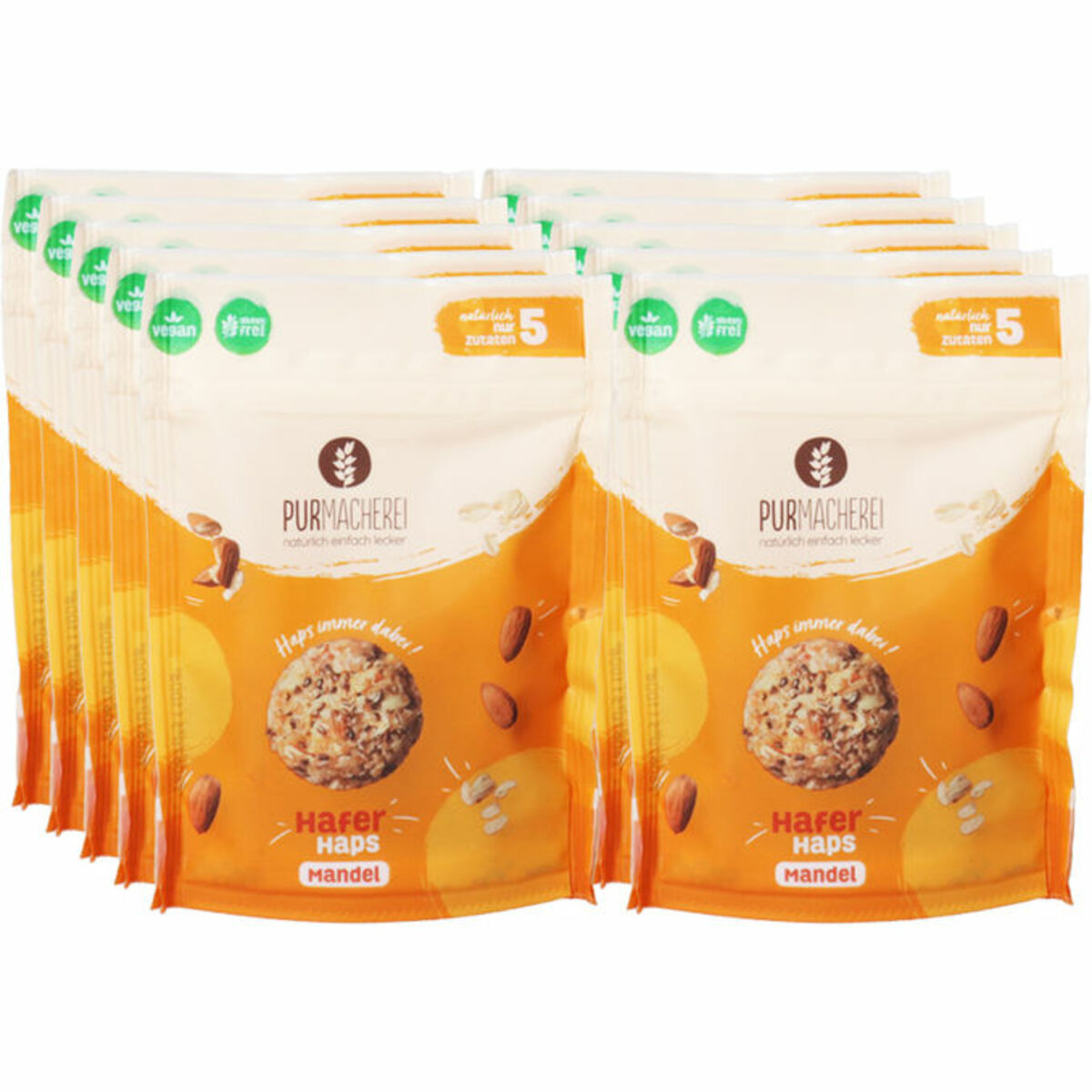 Bild 1 von PURmacherei HaferHAPS Mandel, 10er Pack