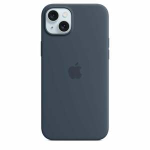 iPhone 15 Plus Silikon Case mit MagSafe - Sturmblau