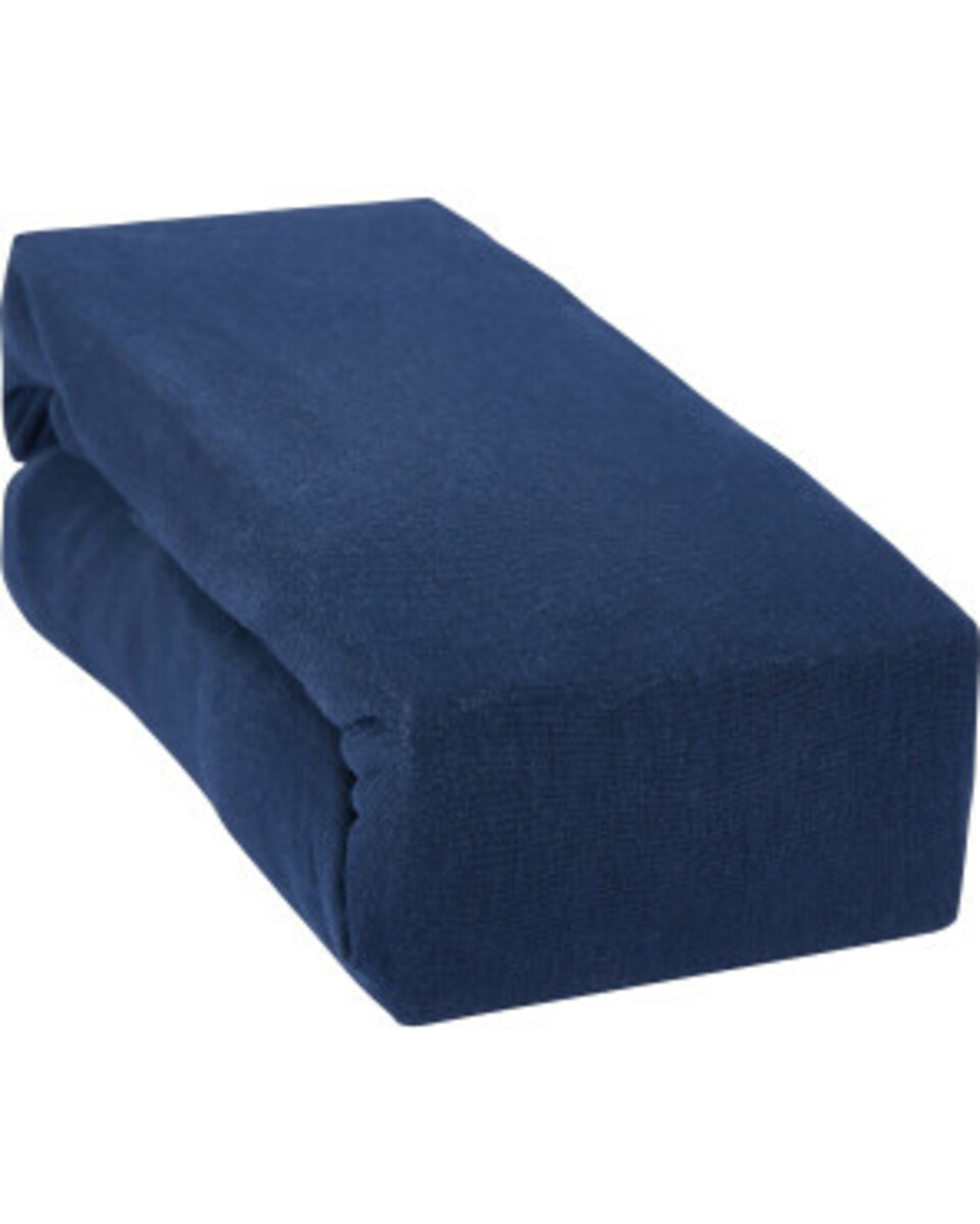 Bild 1 von Baumwoll-Spannbettlaken, Ergee, ca. 140 – 160 x 200 cm, dunkelblau