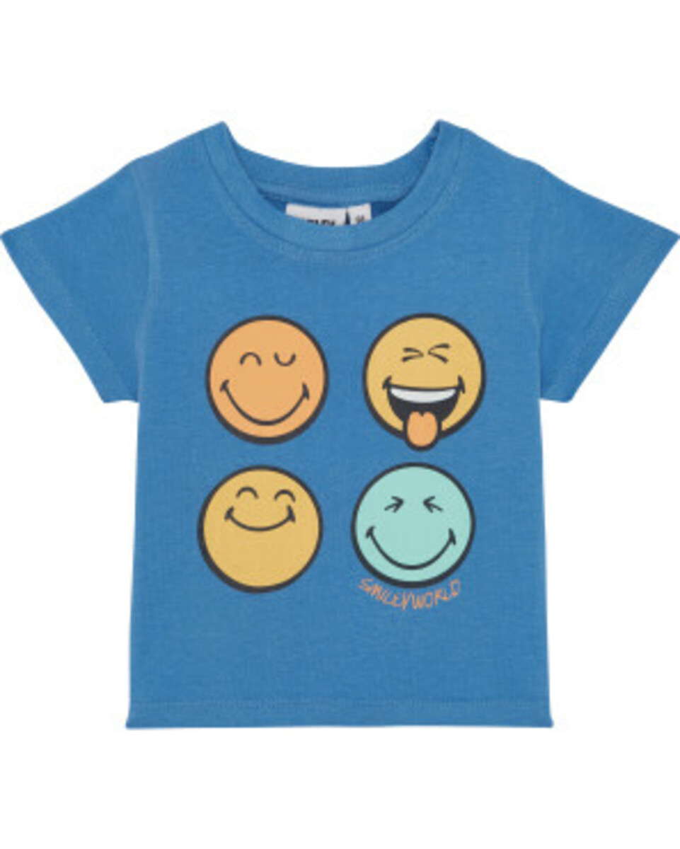 Bild 1 von Smiley World T-Shirt, Schulterknöpfe, blau