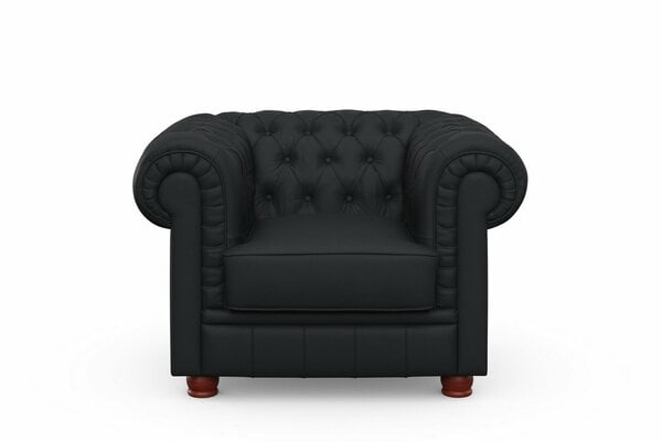 Bild 1 von Max Winzer® Chesterfield-Sessel Kent, Sessel mit edler Knopfheftung, Breite 110 cm, Schwarz