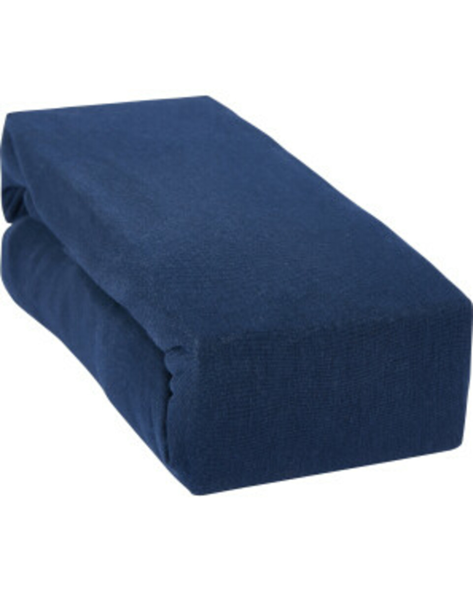 Bild 1 von Baumwoll-Spannbettlaken, Ergee, ca. 90 – 100 x 200 cm, dunkelblau