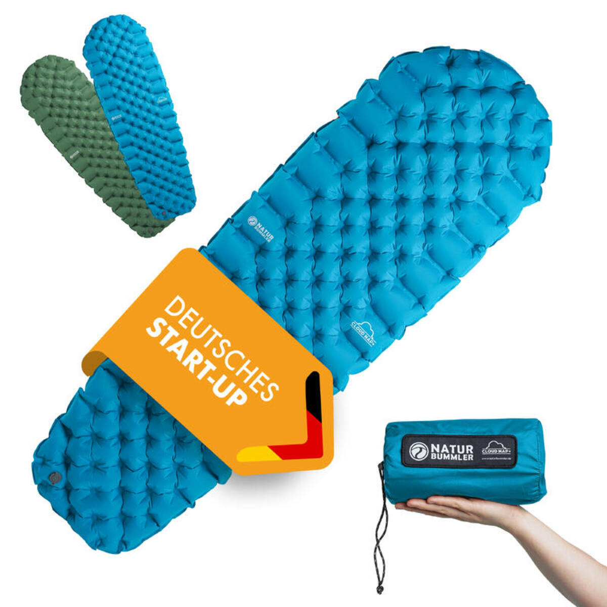 Bild 1 von NATURBUMMLER Naturbummler ® Camping Isomatte Outdoor 195x56cm [Co2-Neutral] inkl. Tragetasche