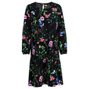 Bild 1 von Damen Kleid mit floralem Muster SCHWARZ / BUNT