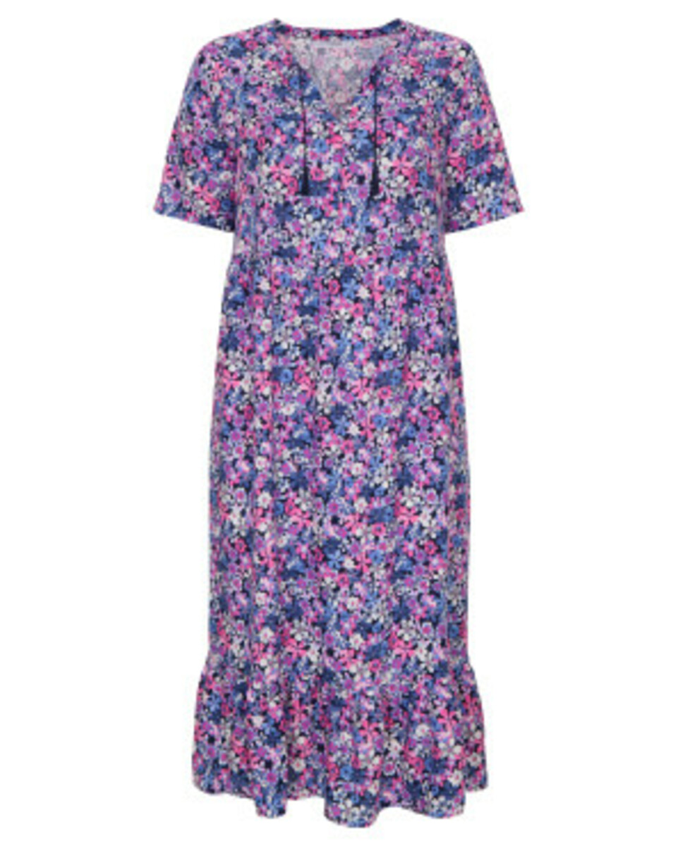 Bild 1 von Farbenfrohes Midikleid, Janina curved, weite Passform, Blumendruck