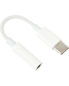AUX Adapter, USB Typ C auf Klinke, weiß