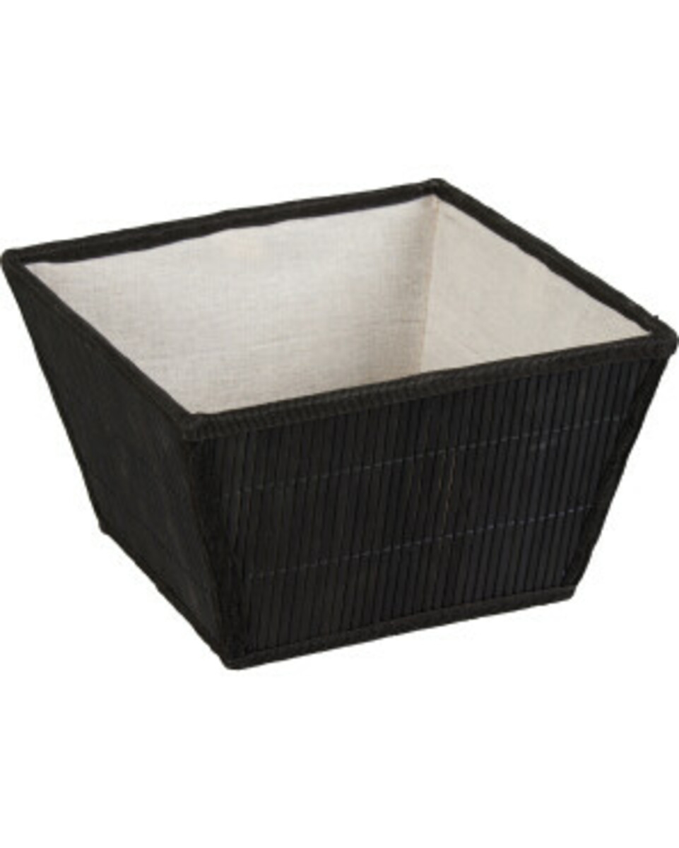 Bild 1 von Aufbewahrungskorb Bambus, ca. 25 x 25 x 14,5 cm, schwarz