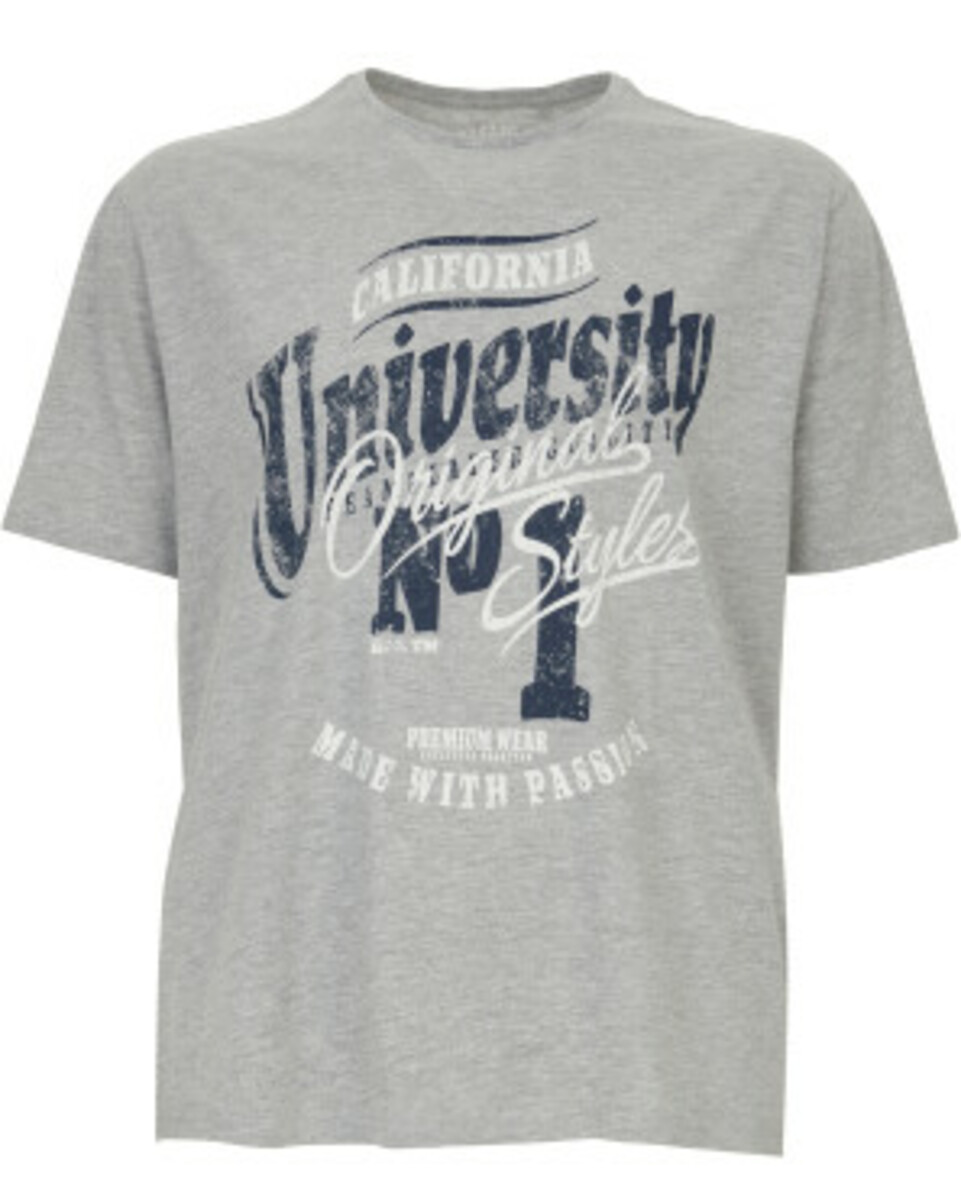 Bild 1 von T-Shirt mit Motiv, X-Mail, verschiedene Designs, grau melange