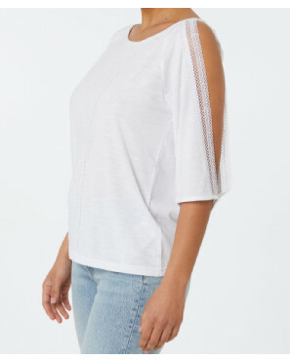 Bild 1 von Bluse mit Cut-outs, Janina, 3/4-Arm, weiß