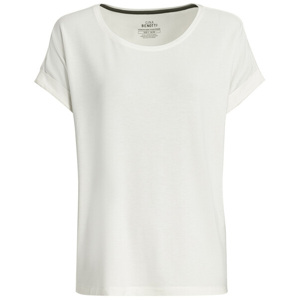 Bild 1 von Damen T-Shirt mit fixierten Turn-ups WEISS