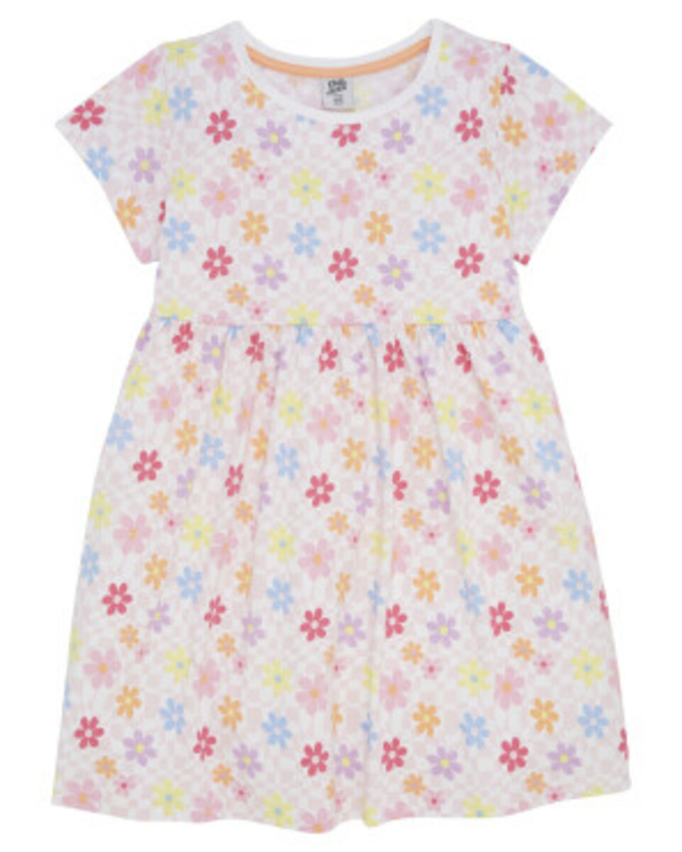 Bild 1 von Blumenkleid, Kiki & Koko, elastischer Taillenbund, weiß bedruckt